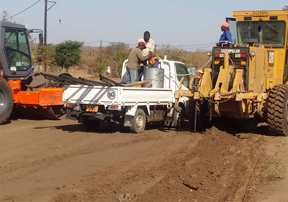 Construction of internal gravel roads, waterline, and elevated water tanks in Lesoma and Kazungula Villages